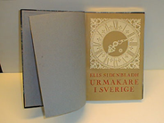 Watch parts, BOK, "Urmakare i Sweden under äldre tider", in auction: Watches – Saturday 21 April 2001