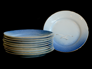 Porcelain, Small plates 10 items B&G Blue Måsen no: 616, Ø17,7cm, in auction: Pawn – Tuesday 27 September 2016