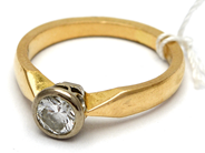 Lot, Ring 18K 3,3g Ø15¾ with diamond 1xca0,35ct, in auction: Pawn – Tuesday 27 September 2016
