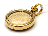 Lot, Pendant 18K gross weight: 4,6g engraved with plastic, in auction: Pawn – Tuesday 27 September 2016