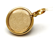 Lot, Pendant 18K gross weight: 4,5g engraved with plastic, in auction: Pawn – Tuesday 27 September 2016