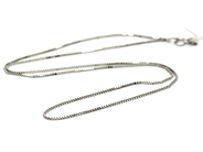 Jewellery - Necklace white gold 18K 1,6g 40cm Box-chain - View 1