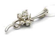 Jewellery, Pendant white gold 18K 0,9g with diamonds 2xca0,02ct + 2xca0,01ct, in auction: Pawn – Tuesday 27 September 2016