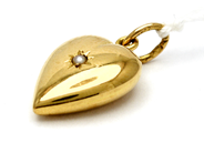 Lot - Pendant 18K 0,9g dented with stone - View 1