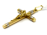 Jewellery - Pendant double-dyed 18K 0,7g Crucifix - View 1