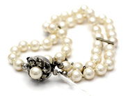 Jewellery, Pearl bracelet 18,5cm silver clasp, imitation pearls approx Ø6mm, in auction: Pawn – Tuesday 27 September 2016