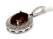 Jewellery - Pendant white gold 14K 2,0g with stones - View 1