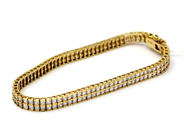 Jewellery, Bracelet 18K 16,4g 18,5cm with white stones, in auction: Pawn – Tuesday 27 September 2016