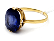 Jewellery, Ring 18K 3,7g Ø18 with stone, in auction: Pawn – Tuesday 27 September 2016