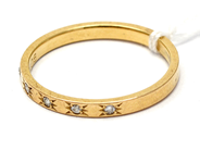 Jewellery, Ring 18K 1,9g Ø17 with diamonds 5xca0,01ct, in auction: Pawn – Tuesday 27 September 2016