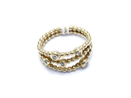 Jewellery, Ring 14K 4,8g with diamonds 5xca0,01-0,02ct Ø17¼, in auction: Pawn – Tuesday 27 September 2016