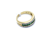 Jewellery, Ring 18K 5,4g with stones and diamonds 20xca0,005ct Ø17, in auction: Pawn – Tuesday 27 September 2016