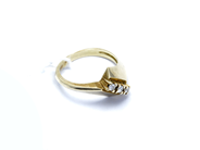 Jewellery, Ring 14K 4,0g Ø16¾, with diamonds 3xca0,03ct, in auction: Pawn – Tuesday 27 September 2016