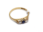 Lot, Ring 18K 2,5g with stones defect ringshank , in auction: Pawn – Tuesday 27 September 2016