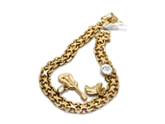 Jewellery, Bracelet X-bracelet 18K 17,8g 19,5cm with charms , in auction: Pawn – Tuesday 27 September 2016