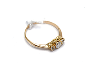 Lot, Ring 18K 1,5g Ø16¾ with diamond 1xca0,25ct (culet by) and stones, in auction: Pawn – Tuesday 27 September 2016