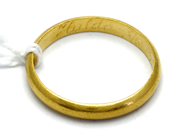 Lot, Ring 23K 6,0g engraving, in auction: Pawn – Tuesday 27 September 2016