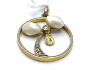 Jewellery, Pendant double-dyed 18K 2,6g with stone and pearls, in auction: Pawn – Tuesday 27 September 2016