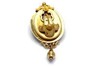 Lot, Brooch 18K 8,2g discoloured, in auction: Pawn – Tuesday 27 September 2016