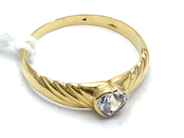 Jewellery, Ring 18K 2,0g Ø17¾ with stone , in auction: Pawn – Tuesday 27 September 2016