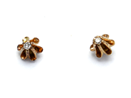 Jewellery, Earrings one pair 18K 0,7g with diamonds 2xca0,005ct, in auction: Pawn – Tuesday 27 September 2016