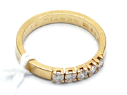 Lot - Ring 18K 3,8g Ø17½ with diamonds 5xca0,06ct engraved - View 1