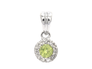 Jewellery - PENDANT, 18K white gold with periodot 0,15 ct eight cut diamonds 0,03 ctw - View 1