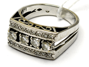 Jewellery - Ring 18K 7,7g Ø17¾, white gold - View 2