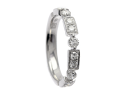 Jewellery - ETERNITY RING, 18K white gold with 11 brilliant cut diamonds 0,46 ctw - View 1