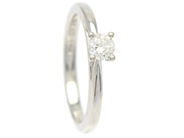 Jewellery - SINGLE STONE RING, 18K white gold - View 1