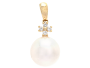 Jewellery - PEARL PENDANT, 18K gold with cultured pearl 7,6 mm - View 1