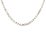 Jewellery - RIVIERE NECKLACE, 18K white gold - View 1