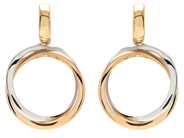 Jewellery - EARRINGS, 18K gold/white gold 23 mm - View 1