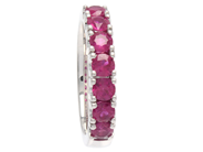 Jewellery - ETERNITY RING, 18K white gold with 7 rubies 1,29 ctw - View 1