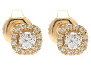 Jewellery - EARRINGS, 18K gold with 26 brilliant cut diamonds 0,25 ctw - View 1