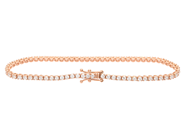 Jewellery - TENNIS BRACELET, 18K pink gold - View 2