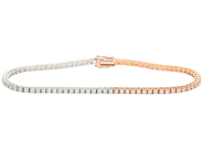 Jewellery, TENNIS BRACELET, 18K double-dyed gold, in auction: NewYear – Saturday 29 December 2018