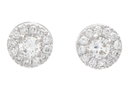 Jewellery, EARRINGS, 18K white gold, in auction: NewYear – Saturday 29 December 2018
