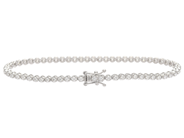 Jewellery - TENNIS BRACELET, 18K white gold - View 2