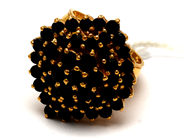 Lot, Ring with dark blue stones 216K 14,8g Ø18¼, in auction: Pawn – Tuesday 22 January 2019