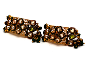 Jewellery - Earrings one pair with stones and enamel 22K brv 13,4g 3,5g  - View 2