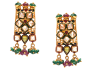 Jewellery, Earrings one pair with stones and enamel 22K brv 13,4g 3,5g , in auction: Pawn – Tuesday 22 January 2019