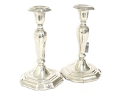 Silverware - 1 pair Candlesticks Silver 830, height 20 cm - View 1