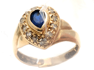 Lot, Ring 18K 4,9g with stones (klippt/damaged), in auction: Pawn – Tuesday 5 March 2019