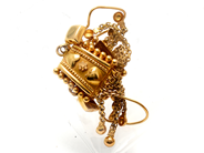 Jewellery, Earrings one pair, 21K 5,7g (somewhat skew), in auction: Pawn – Tuesday 5 March 2019