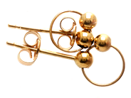 Jewellery, Earrings, one pair 18K 0,6g , in auction: Pawn – Tuesday 5 March 2019