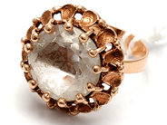 Lot, Ring 14K Brv: 6,0G Ø17 with white stone, in auction: Pawn – Tuesday 5 March 2019