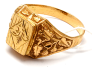 Lot, Signet ring 21K 3,6g Ø20 (skew), in auction: Pawn – Tuesday 5 March 2019