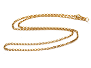 Jewellery, Necklace "loop-in-loop-link" 18K 2,2g 46cm, in auction: Pawn – Tuesday 5 March 2019