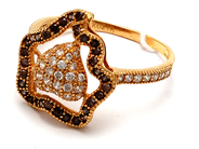 Jewellery - Ring 21K 3,3g Ø18, with purple and white stones - View 1